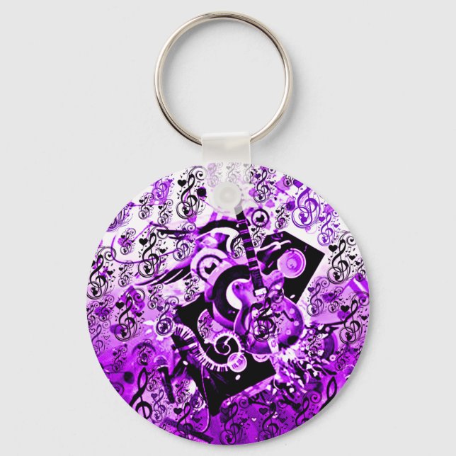 Journey Of Music,Rocks Purple_ Key Ring (Front)