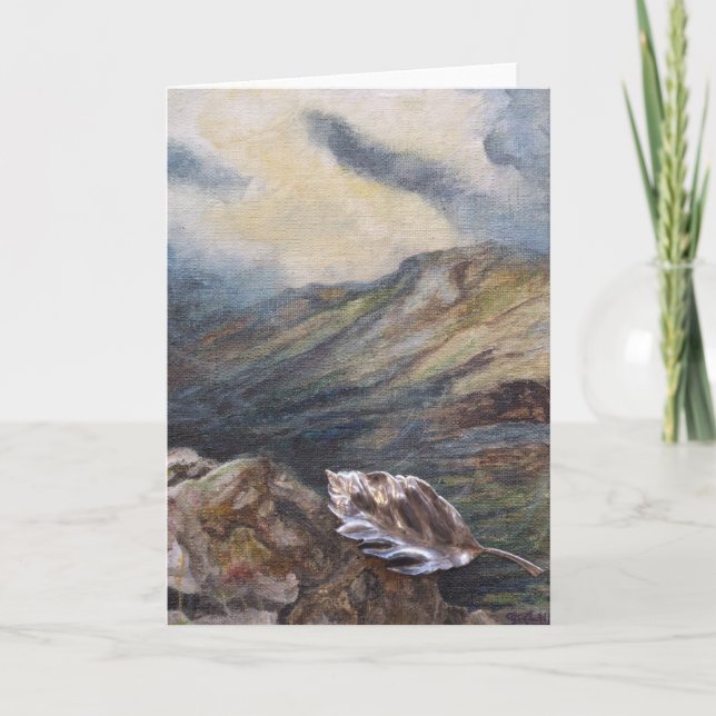 "Journey On"  Leaf Greeting Card (Front)