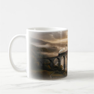 Journey On Steam Train Viaduct Ceramic Mug