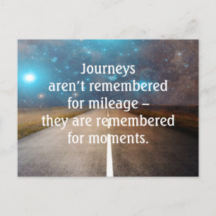 Journey Road Trip Travel Quote Postcard