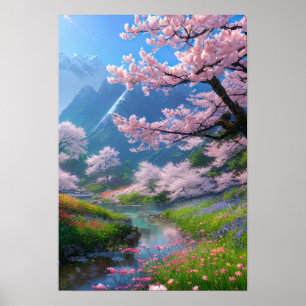 Journey through Cherry Blossom Bliss Poster