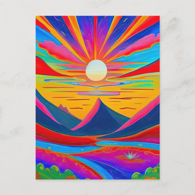 Journey To Maximalist Mountain Postcard (Front)