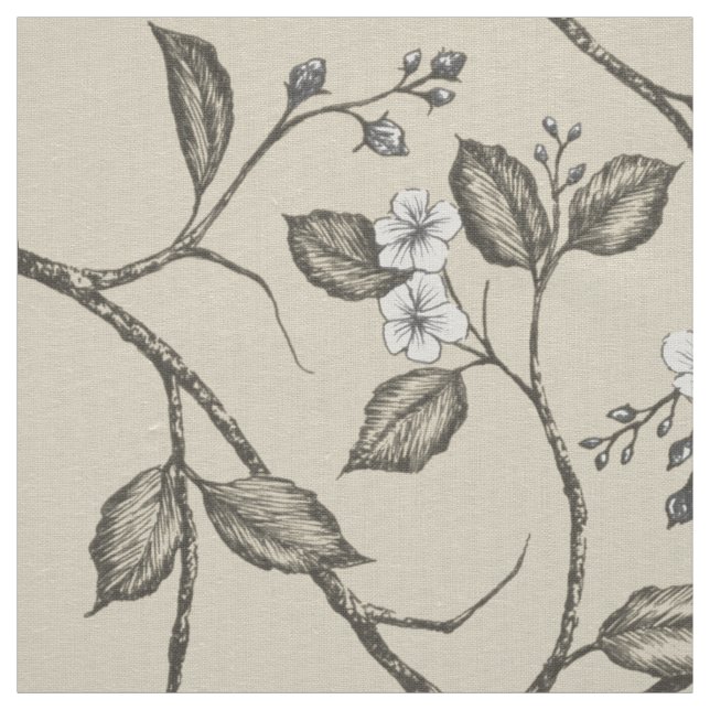 Journey to the Chateau Warbler Beige Fabric (Swatch)