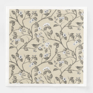 Journey to the Chateau Warbler Beige Napkin