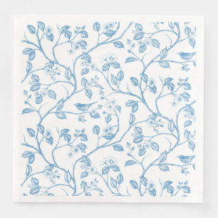 Journey to the Chateau Warbler Blue Napkin