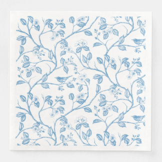 Journey to the Chateau Warbler Blue Napkin