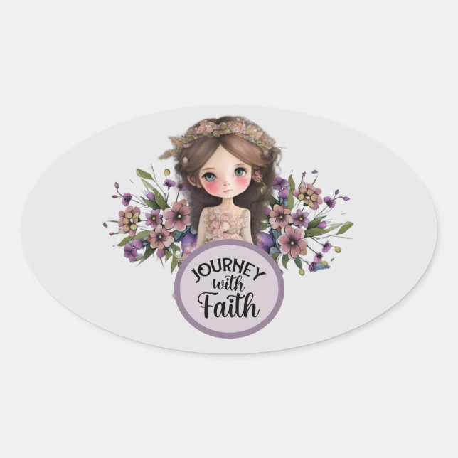 Journey with Faith Girl Sticker (Front)