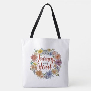 Journey with Heart – Large Shoulder Tote Bag
