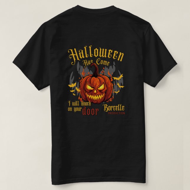 Journey with scary spirits this Halloween T-Shirt (Design Back)