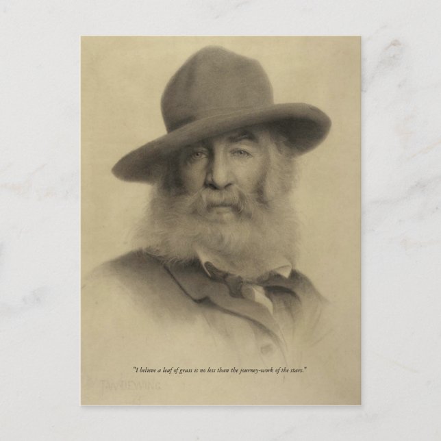 "Journey-work of the Stars" Walt Whitman Postcard (Front)