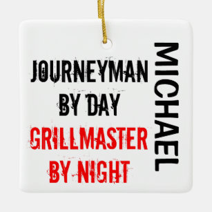 Journeyman Grillmaster CUSTOM Ceramic Ornament