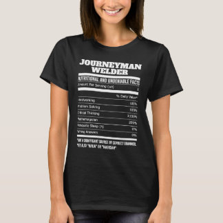 Journeyman Welder Nutritional Facts for a Patrioti T-Shirt