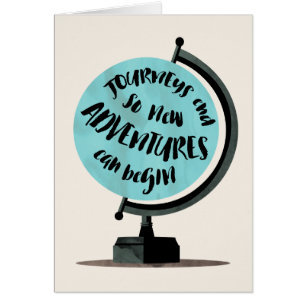 Journeys and Adventures World Globe Card