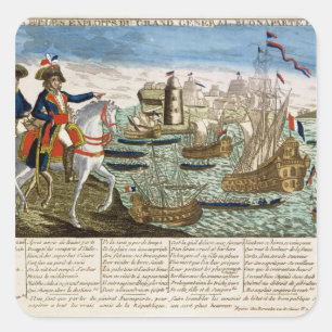 Journeys and Exploits of General Bonaparte  1798 Square Sticker