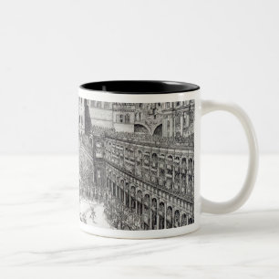 Jousting, 1565 Two-Tone coffee mug