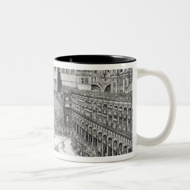 Jousting, 1565 Two-Tone coffee mug (Right)