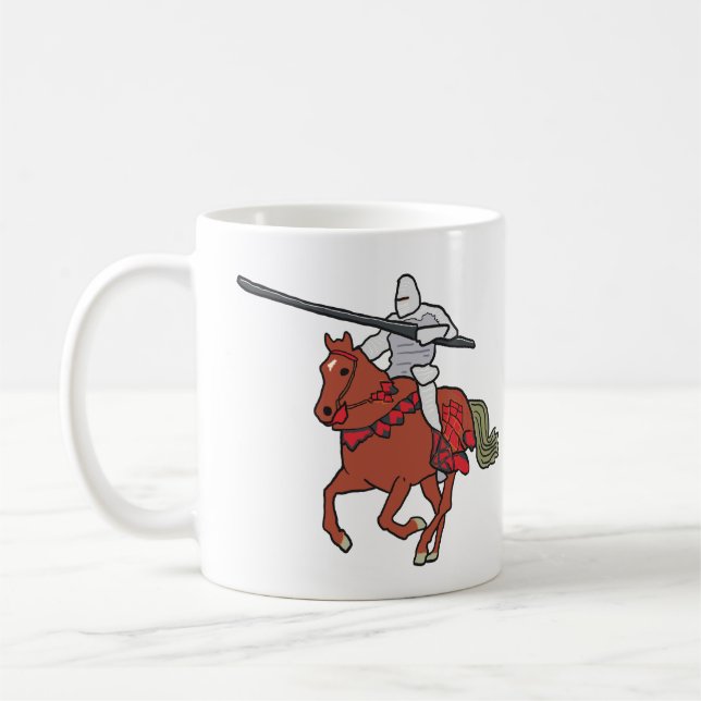 Jousting Knight Coffee Mug (Left)