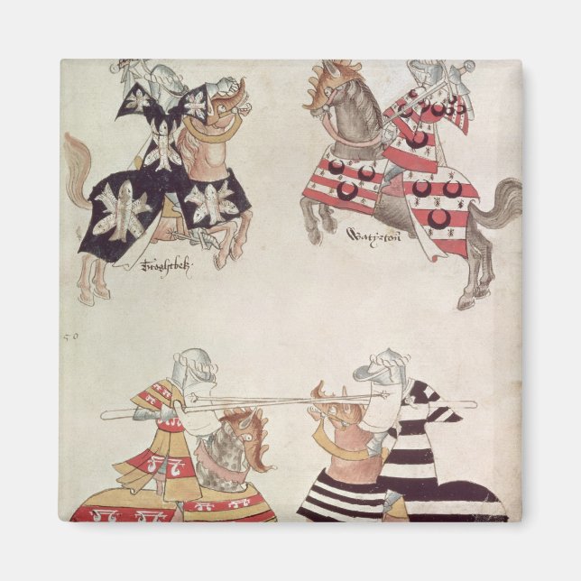 Jousting Knights, from Sir Thomas Holmes' Book Magnet (Front)