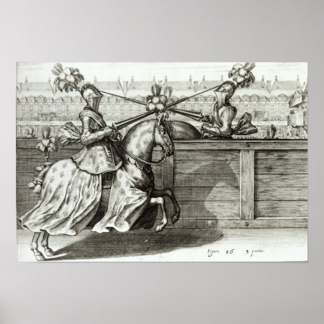 Jousting Tournament in a square Poster (Front)