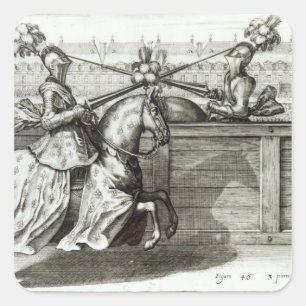 Jousting Tournament in a square Sticker