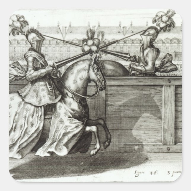 Jousting Tournament in a square Sticker (Front)