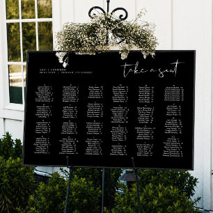 JOVI Black Alphabetical Wedding Seating Chart