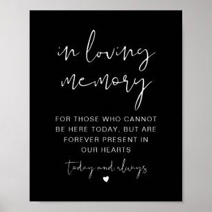 JOVI Black Edgy In Loving Memory Sign