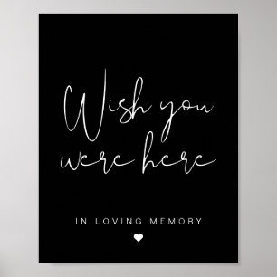 JOVI Black Edgy Wish You Were Sign
