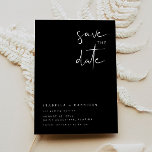 JOVI - Black White Modern Minimalist Save the Date Invitation<br><div class="desc">This save the date features an edgy handwritten font and modern minimalist design. Easily edit *most* wording to meet your needs and edit all colours to your liking. This save the date save the date is the perfect announcement for your contemporary,  industrial,  or bohemian wedding in any season.</div>