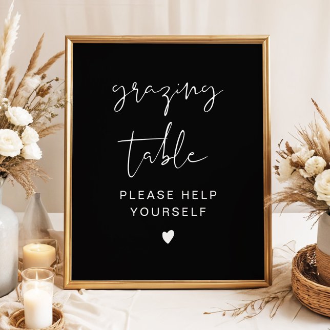 JOVI Edgy Black Modern Grazing Table Sign (Creator Uploaded)