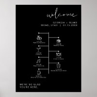 JOVI Edgy Black Modern Wedding Icon Timeline