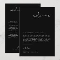 JOVI Edgy Black Welcome Letter Timeline Card