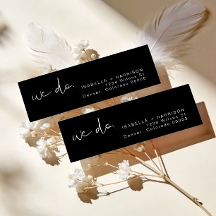 Jovi Edgy Modern Minimalist Black Return Address