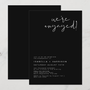 JOVI Modern Edgy Black Engagement Announcement