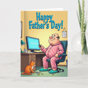 Jovial Fathers Day Scene Card