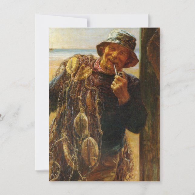 Jovial Fisherman (by Frederick Morgan) Card (Front)