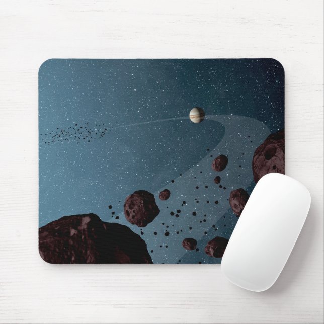 Jovian Trojans Asteroids. Mouse Mat (With Mouse)