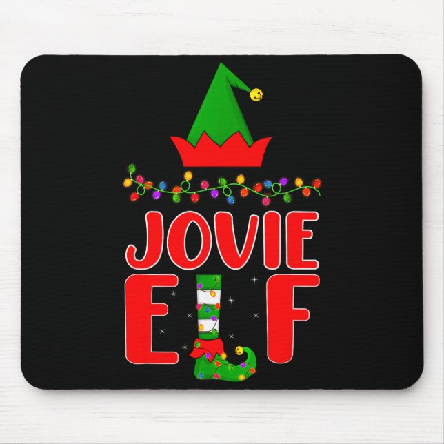 Jovie Elf Matching Family Lighting Christmas  Mouse Mat (Front)