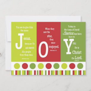 JOY 2-Sided Scripture Verse Christmas Card