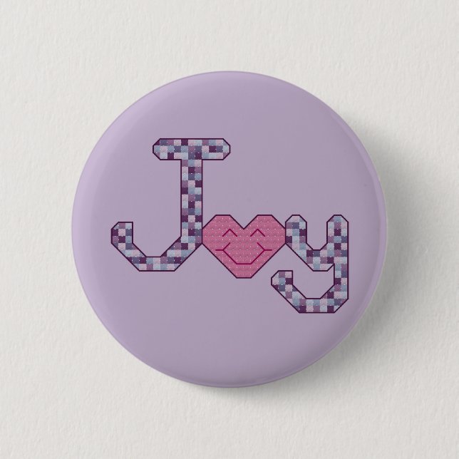Joy 6 Cm Round Badge (Front)