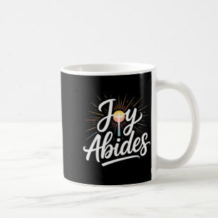 Joy Abides Christian Cross Sunbeam Faith Inspirati Coffee Mug