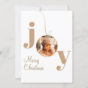 Joy Aesthetic Christmas New Year Photo Greeting Invitation