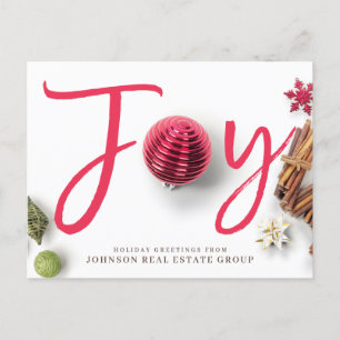 Joy and Christmas Ornaments   Holiday Greetings