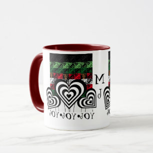 Joy and Jingle Holiday Green Monogram Mug