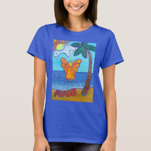 Joy and Peace Beach Angel Art Custom T-shirts