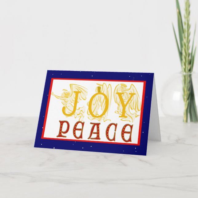 Joy And Peace Greetings Card (Front)