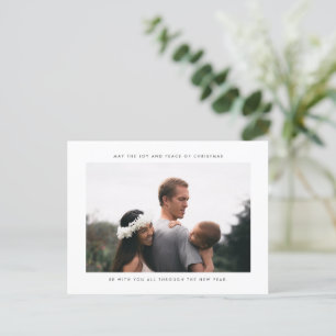Joy and Peace of Christmas Holiday Family Photo Postcard