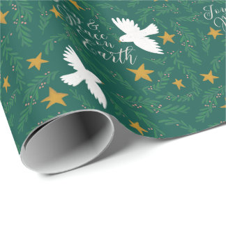 Joy and Peace on Earth Dove Gift Wrap