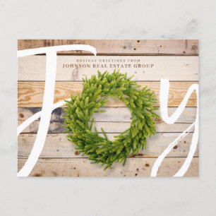 Joy and Pine Wood   Holiday Greetings