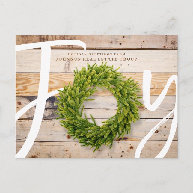 Joy and Pine Wood | Holiday Greetings (Front)